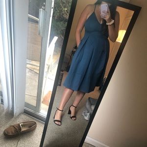 Simple Blue Dress with Pockets